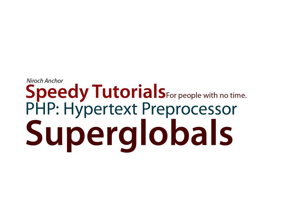 Speedy Tutorial PHP 09 Superglobals
