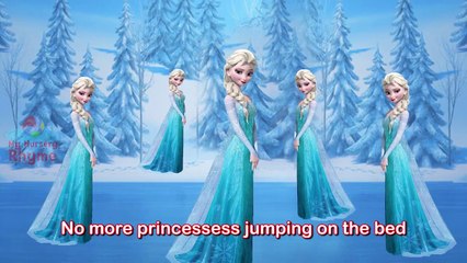 Frozen Five Little Elsa Jumping on The Bed Nursery Rhyme for children