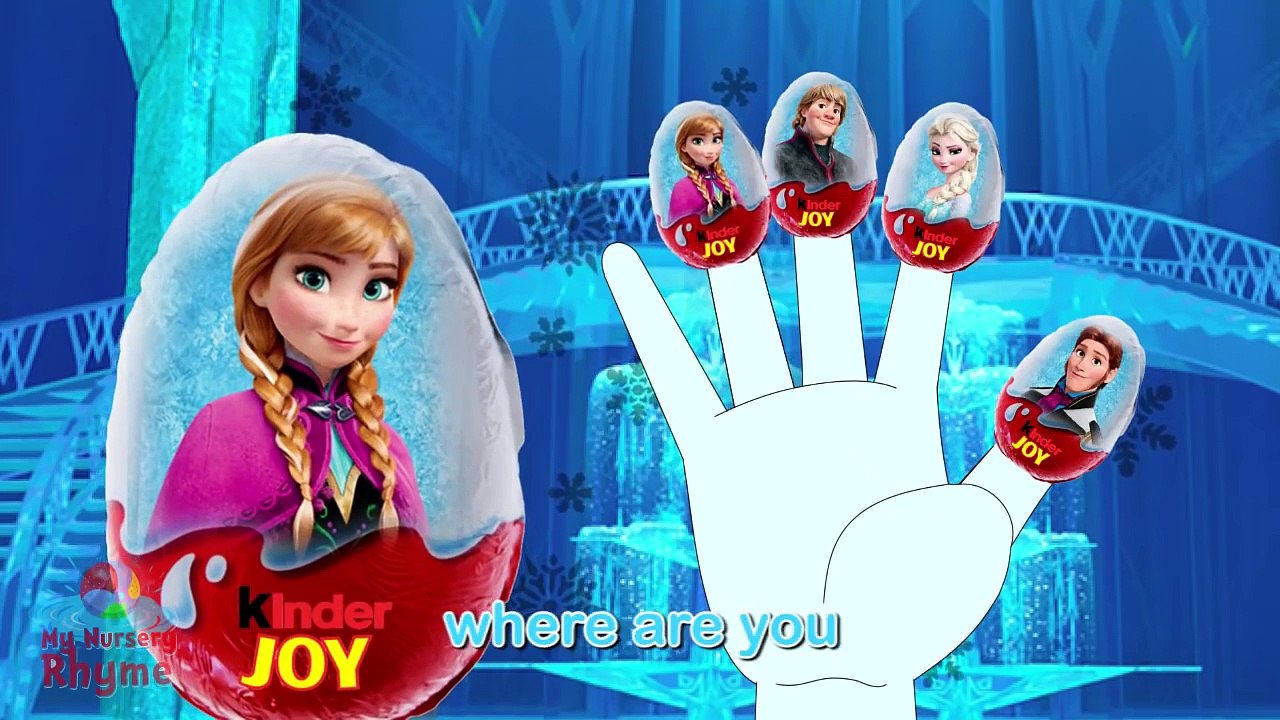 Kinder Joy Frozen Finger Family Nursery Rhyme