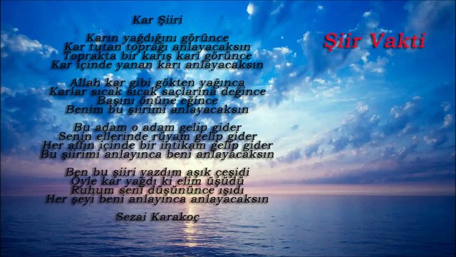 Kar Şiiri - Sezai Karakoç - Şiir Vakti