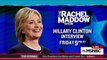 THE RACHEL MADDOW SHOW 10/21/15 Hillary Clinton interview her first after 2 epic political events