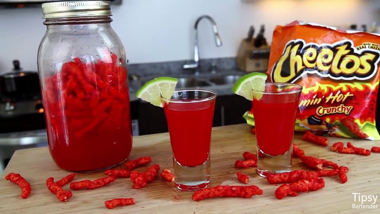 Cheetos Flamin Hot Tequila Shots Tipsy Bartender