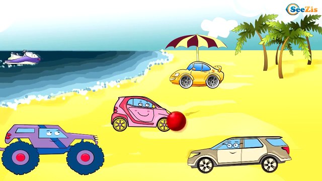 ✔ Мультики про Машинки. Приключения гоночной машинки на пляже в кругу друзей. Car Cartoon for kids.