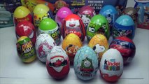 19 Surprise Eggs, Kinder Surprise Cars 2 Mickey Mouse Spongebob Disney Pixar