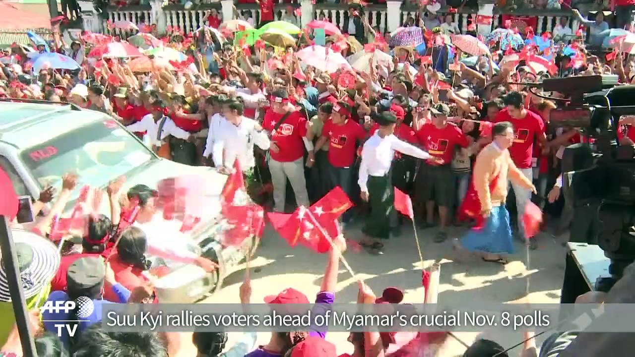 Suu Kyi rallies voters ahead of country's crucial polls