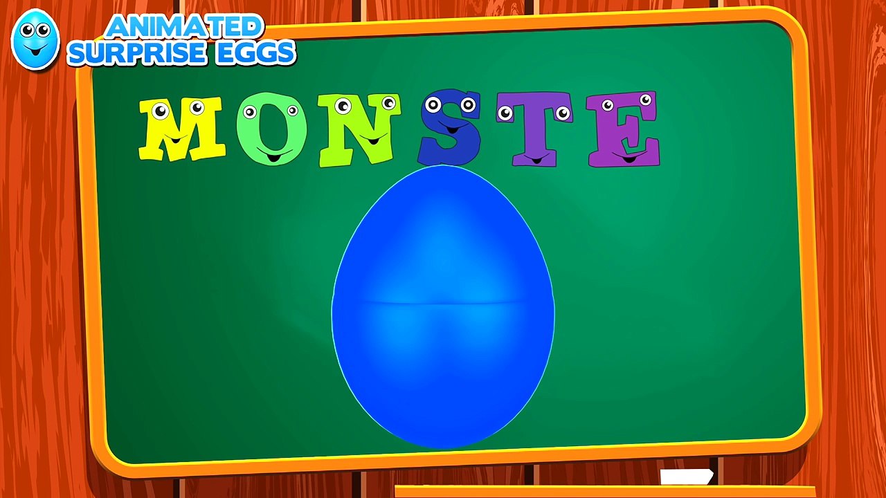 Learn A Word! Vehicles For Children: MONSTER TRUCK | Animated Surprise Eggs | Video For Ki