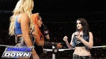 Team Bella interrupts Paige’s attempt to explain herself to Team PCB SmackDown, October 22, 2015