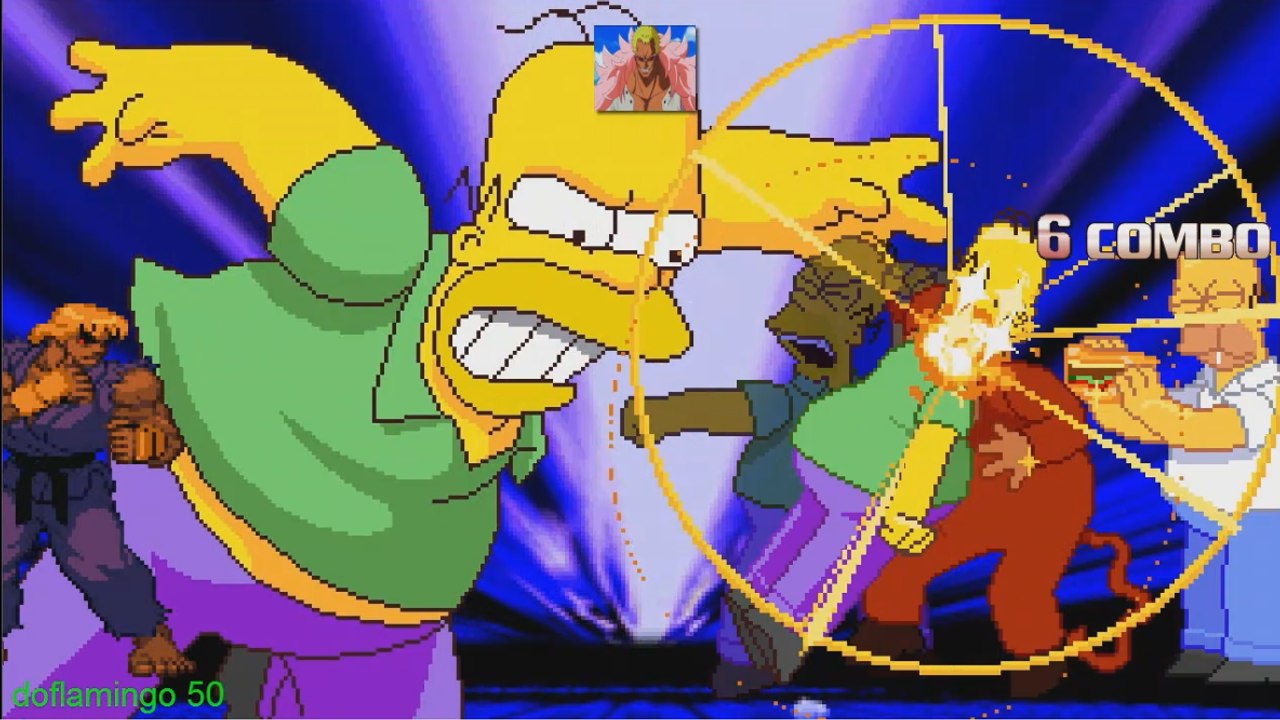 MUGEN WORLD,evil homer and homero vs evil ken and super homer