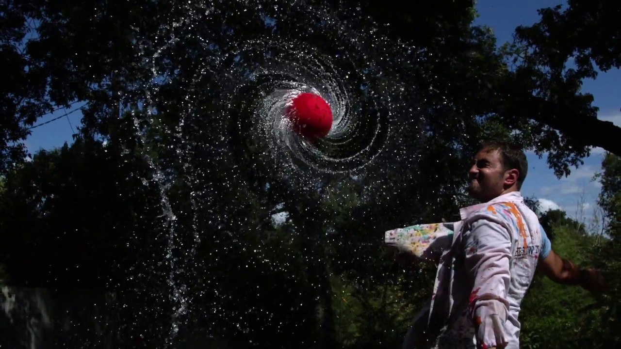 Beautiful Water Spirals filmed in super slow motion!