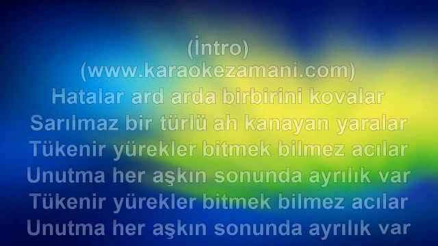 Onur Mete - Bitmesin - (1997) TÜRKÇE KARAOKE
