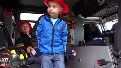Kids Fire Engine and Fire Station Tour Fire Truck Videos for Children