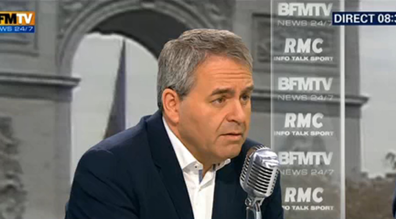 Bertrand déplore le «cirque innommable» provoqué par Marine Le Pen