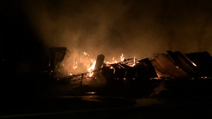 Violent incendie en pleine nuit