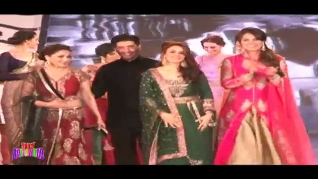 Madhuri, Lara, Preity & Malaika Walk On Ramp For Manish Malhotra Fashion Show