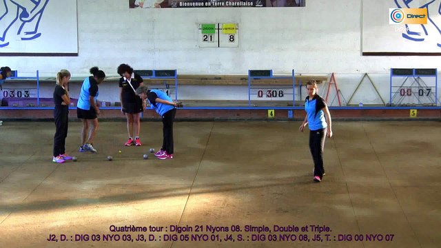 Quatrième tour, Digoin contre Nyons, Club Elite Féminin J2, Sport Boules, saison 2015 / 2016