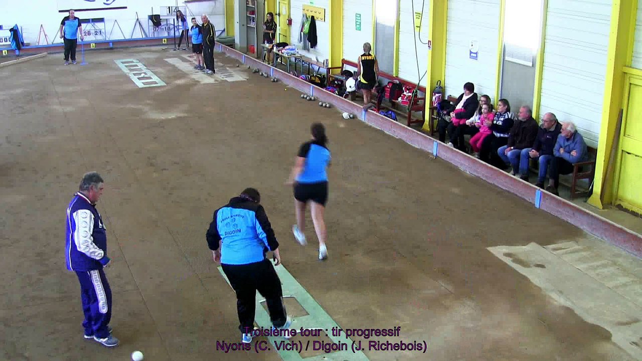 Troisième tour, Digoin contre Nyons, Club Elite Féminin J2, Sport Boules, saison 2015 / 2016