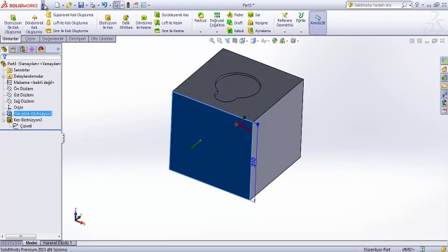 Solidworks eğitim Türetilmiş çizim komutu