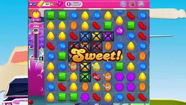 Candy Crush Saga Level 1237, NEW! Complete!