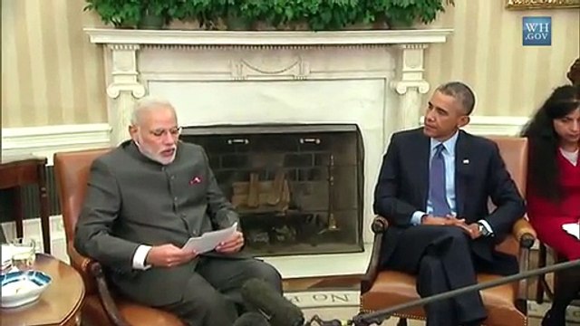 For all those Criticizing Nawaz Sharif Please Watch this Video of Modi with Obama