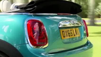 La nouvelle Mini Cabriolet roule sous les palmiers de Miami Beach