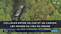 Collision entre un car et un camion: Les images du lieu du drame