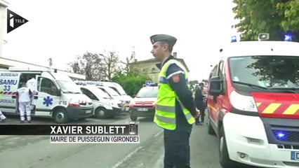 Accident entre un car et un camion à Puisseguin (Gironde)