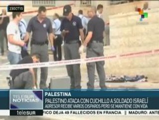 Palestino ataca con cuchillo a soldado israelí en Cisjordania