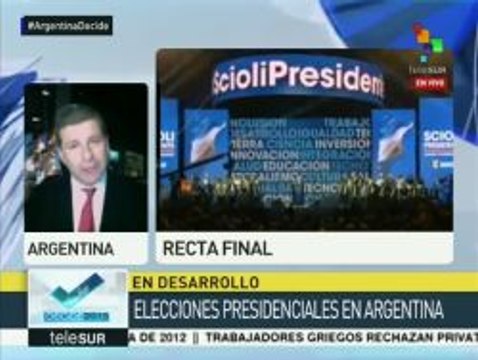 Argentina: encuestas indican que Scioli ganaría primera vuelta