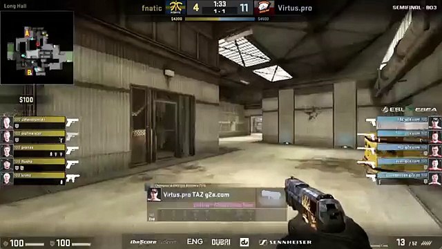 Virtus.Pro Byali INSANE USP 4k HS against Fnatic at ESL ESEA Pro League Dubai Invitational