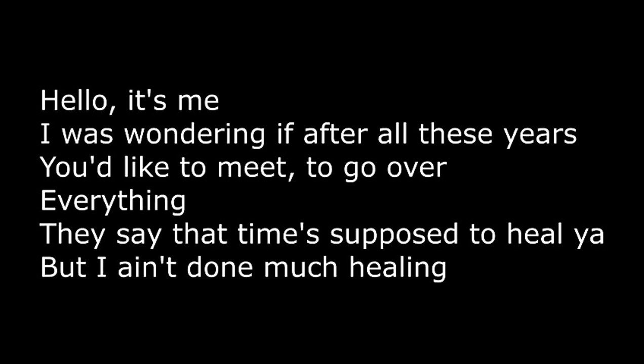 LYRICS - Adele - Hello 2015