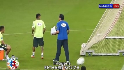 Neymar incredible goal during training Brazil