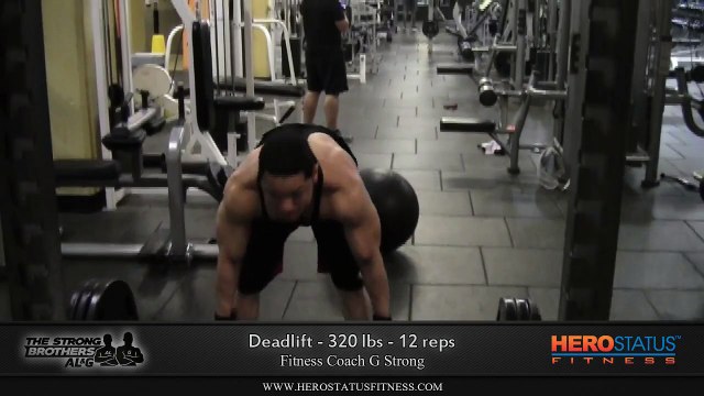 320 lbs Deadlift For 12 Reps - Barbell Deadlift Workout By G Strong
