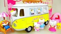 Hello Kitty Camping car 헬로키티 캠핑카와 뽀로로 겨울왕국 장난감놀이