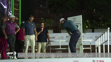 Download Video: Golfer Justin Rose tightens grip on Hong Kong Open