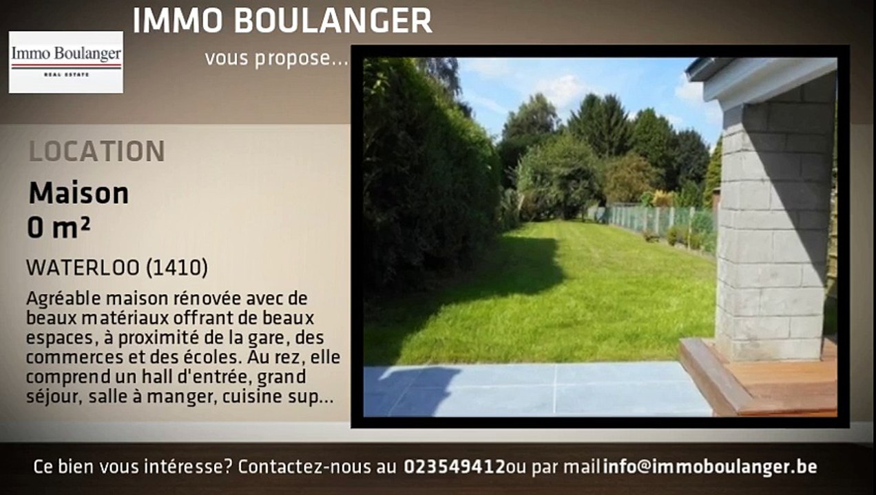 A louer - Maison - WATERLOO (1410)
