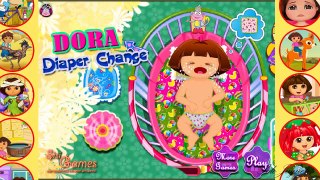 ▶ Dora The Explorer - Change baby's diaper  ❤️ Games And Toys For Childrens