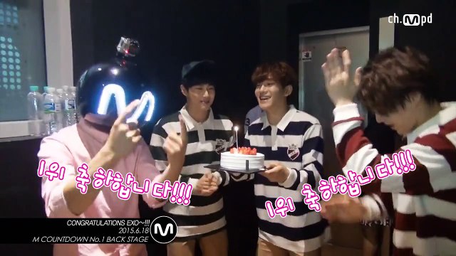 엑소 1위 축하 No.1 EXO Congratulations! 150618 Mnet MCOUNTDOWN