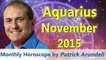Aquarius Horoscope November 2015