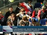 Chile: empleados del Registro Civil en paro, exigen mejoras laborales