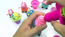 peppa pig play doh create ice-cream stick rainbow colors frozen toys