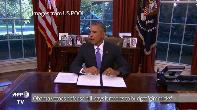 Obama vetoes $612 bn defense bill