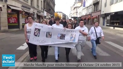 Marche blanche à Troyes en hommage à Océane morte fauchée par une voiture