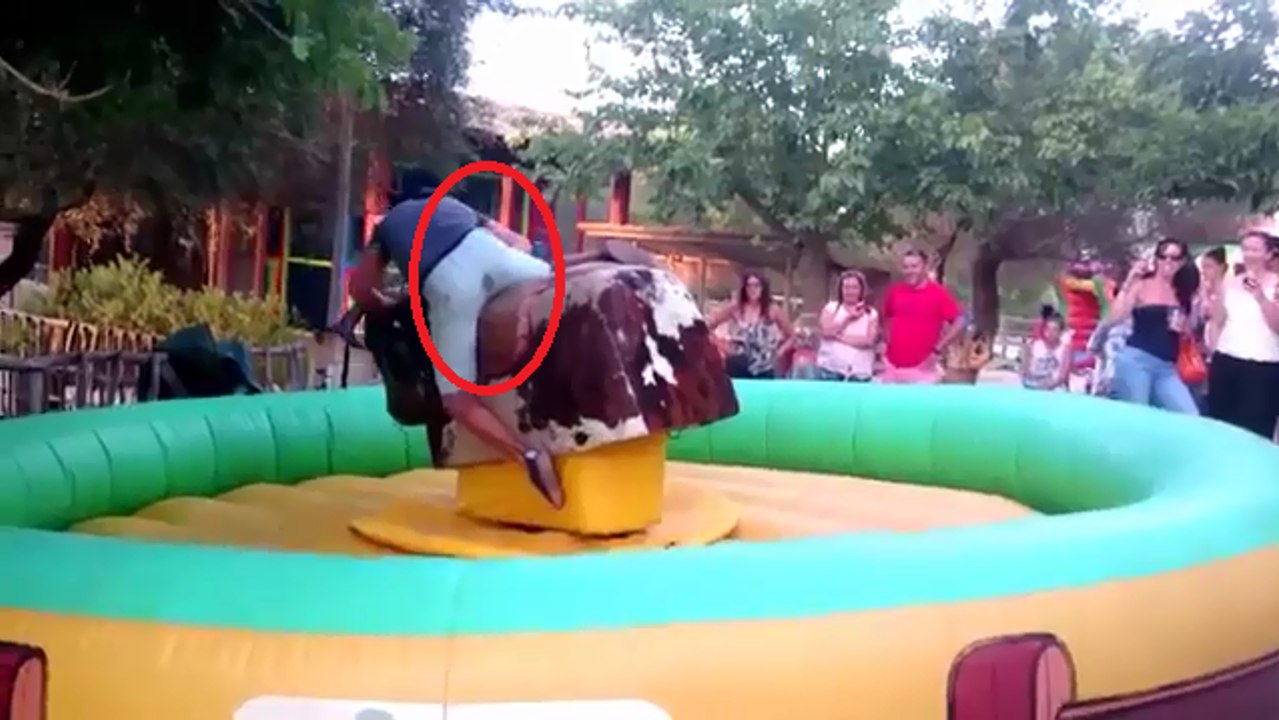 Guy Craps Pants On Mechanical Bull