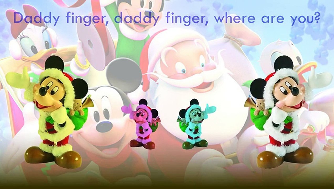 Mickey Mouse Cartoon Finger Family Song Daddy Finger Nursery Rhymes Christmas Queen Minnie