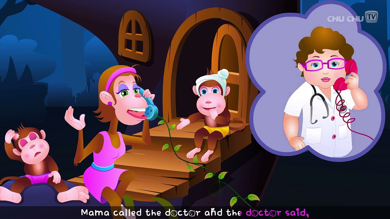 Five Little Monkeys Jumping On The Bed | Part 1 The Naughty Monkeys | ChuChu TV Kids Songs