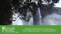 ATDC trip guest watching Athirappilly waterfall from the downwards