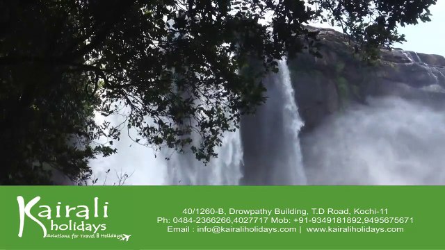 ATDC trip guest watching Athirappilly waterfall from the downwards