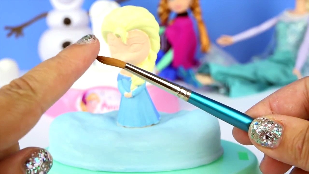 FROZEN ELSA GLITTER GLOBES How to Paint Elsa Anna Olaf 3 Disney Snow Domes