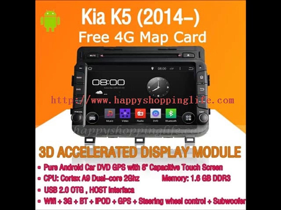 Android Custom Stereo for Kia K5 2014-2016 Car GPS Radio Bluetooth Wifi 3G Internet