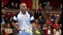 MANSOUR BAHRAMI Tennis Greatest Entertainer hits the ball